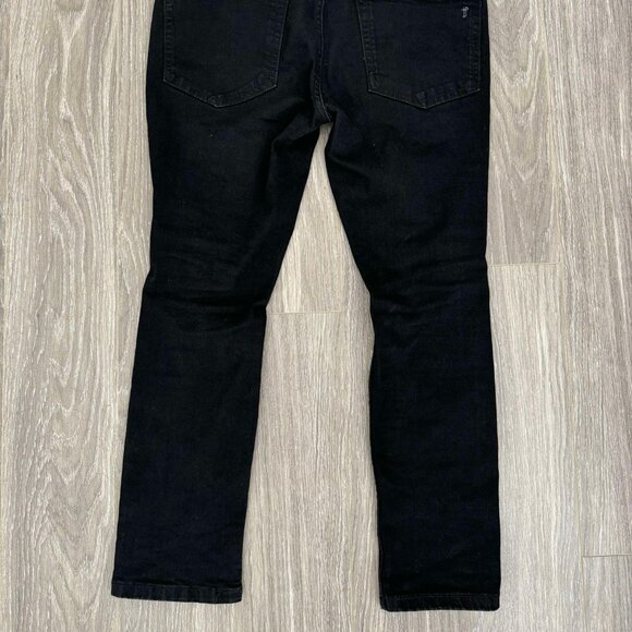 Men's The Perfect Jean Skinny Fit in ripped black (slash) in size 31x26 - Picture 4 of 5
